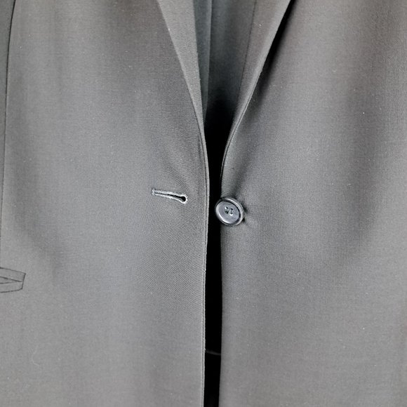 Land's End Black Single Button Closure Wool Blend  Blazer Size 18 Tall - Picture 8 of 15